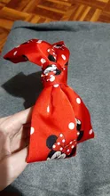 Disney-Diadema de Minnie Mouse para niña y niño, accesorios para el cabello para niña y niña, Diadema elástica para el pelo, lazos de regalo