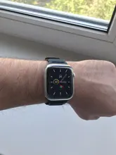 Correa de enlace de cuero para Apple watch, banda de 44mm, 40mm, 38mm, 42mm, pulsera de bucle magnético original, iWatch seires 3, 5, 4, 6 SE