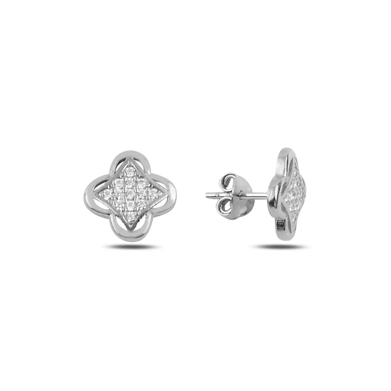 

Armagano Zircon Cubic Zirconia Clover Earrings