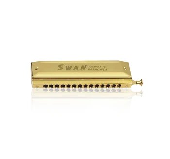 

Sw1456-1 C-major harmonica chromatic, golden, Swan
