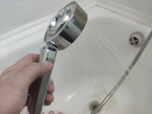 Cabezal de ducha de doble cara, regadera de doble función, ahorro de agua, redondo, ABS, cromado, de mano de alta presión