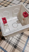 Caja de montaje de Cassette, caja de empalme oculta tipo 86, caja de montaje interno, Caja Blanca, roja y azul