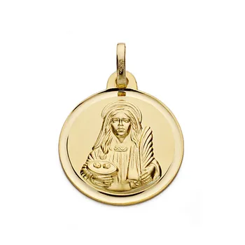 

Medal 18k Gold St. Lucia 17mm. [AA0541]