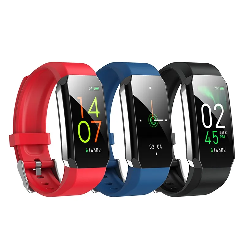 

2020 New Smart Bracelet 1.14" Colorful Screen Heart Rate Fitness Tracker Bluetooth Waterproof Thermometer Smart Band