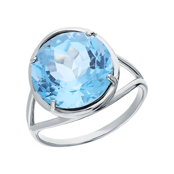 

Silver ring with Topaz sunlight sample 925