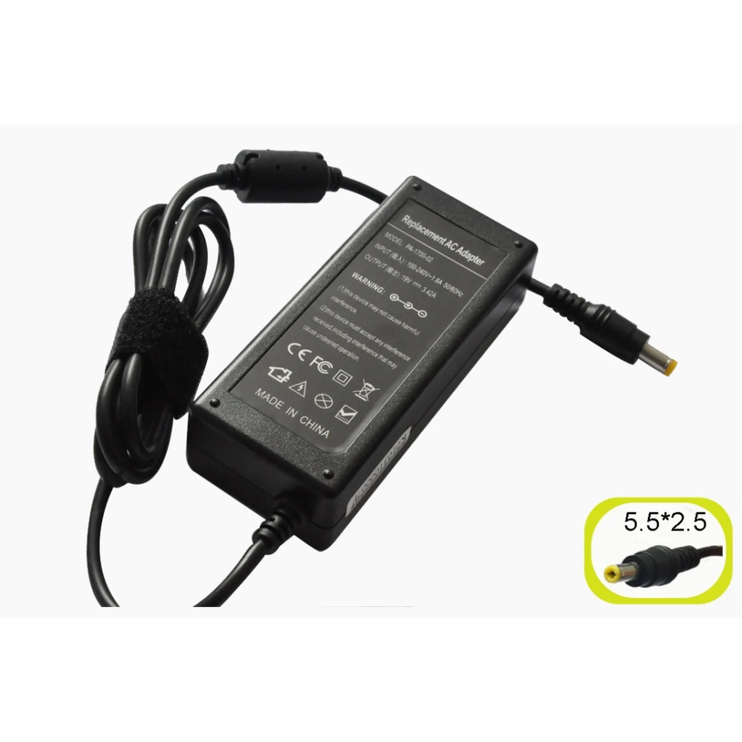 Адаптер для ноутбука совместимый Toshiba 19V 3.42A-5,5*2,5