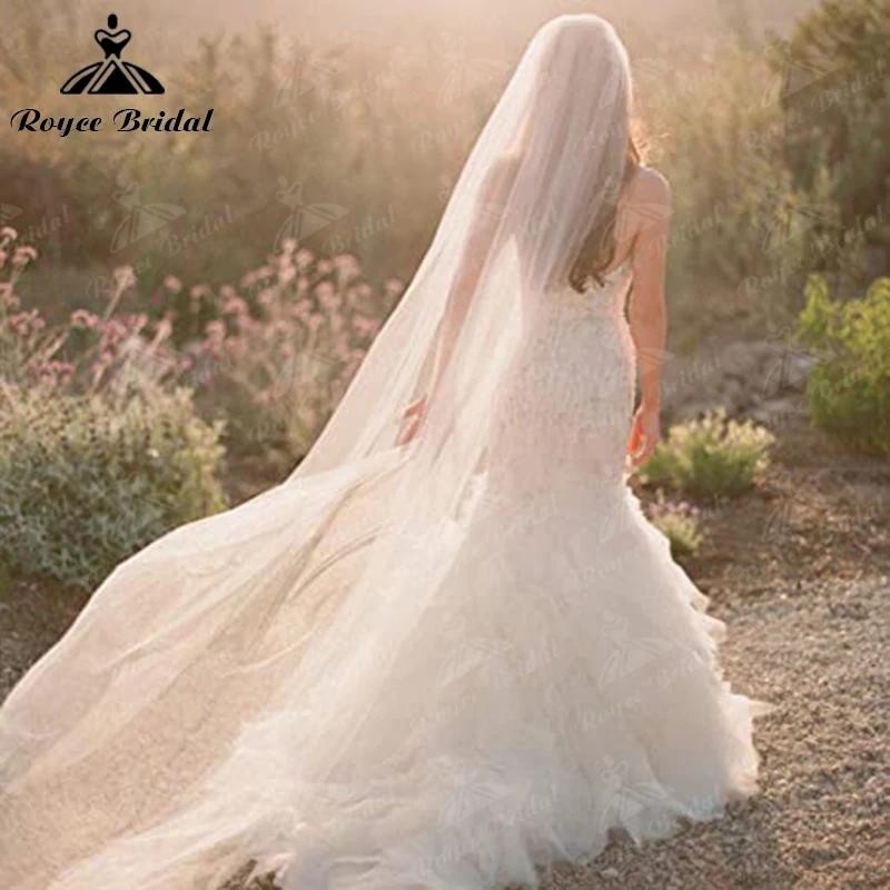 Long Tulle Wedding Veil bridal veil One Layer With Comb For Bride Wedding Accessories
