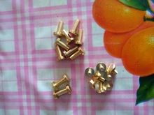 Tornillos de fijación de latón sólido para álbum de fotos, remaches de clavos para álbum de fotos, postes artesanales de cuero, cinturón, BILLETERA, tapa plana de 8mm, 10 Uds.