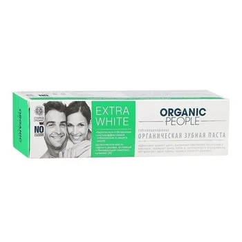 

Organic People Зубная паста Extra White безопасное отбеливание Средства для полости рта