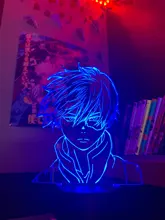 Lamp Bedroom-Decor Gift Led-Night-Light Acrylic Academia Face-Design Anime Shoto Todoroki