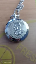 Reloj de bolsillo de cuarzo para hombres y mujeres, cadena colgante de plata, relojes para regalo, Retrato del líder de Rusia