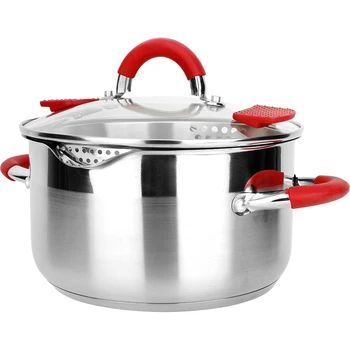 

1pc Cooking Pot Stainless Steel Single-Layer Cooking Pot 20cm Double Ear Duck Mandarin Fondue Hot Pot Cooking Pot