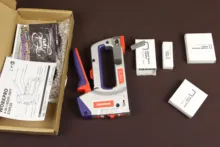 WORKPRO-pistola de grapas de alta resistencia 3 en 1, para bricolaje, mobiliario decoración Hogar, Manual de la grapadora, pistola de clavos con 800 grapas