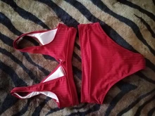 Womens Swimsuits Swimwear Bikini-Set Biquini V-Neck Ribbed Push-Up Black Ingaga Sexy