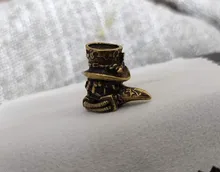 DIY Knife Pendant Beads Skull-Paracord-Beads Crow EDC Brass Vintage-Color Outdoor-Tools