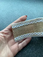 2M 2,5-5cm Cinta de arpillera de Yute Natural boda clasica campestre decoración de lazo de arpillera de yute rollo feliz suministros para fiesta de Navidad DIY