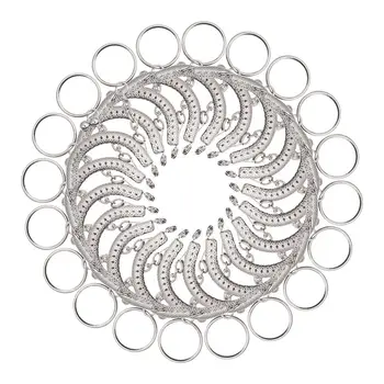 

Set fixed mixed white K ball diamond embossed semi-circular with key ring wallet buckle 5.2x4.2cm-1 set (including 20)