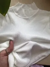 Women Sweater Pullovers Knitted Turtleneck Long-Sleeve Elasticity Streetwear-Top Multicolor