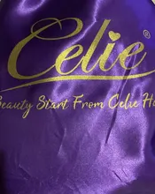 Celie Bob-Peluca de cabello humano liso con encaje frontal, postizo de pelo liso con cierre de 4x4 de densidad 150