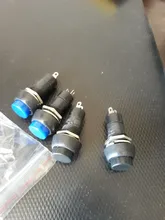 Interruptor con botón de plástico momentáneo, autosujeción, autorecuperación, PBS-11A, PBS-11B, 12mm, 3A, 250V, CA, 2 pines, 6 colores, 1 unidad