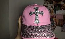 YARBUU Hat Baseball-Cap Rhinestone Cap Sun-Hat Adjustable Women Cotton for The