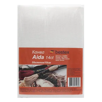 

Canvas Aida 14ct, 150*150 cm white Bestex