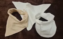 Bufanda de gasa de algodón, babero de algodón orgánico, babero, bufanda, Bandana para bebé, Baberos con broches
