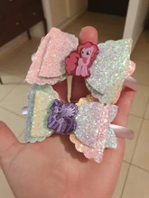 Clip para el pelo para niña, accesorios de cabello para chica, horquillas con lazo, cinta para el pelo, tocado elástico de dibujos animados, regalo, My Little, muñecos de poni