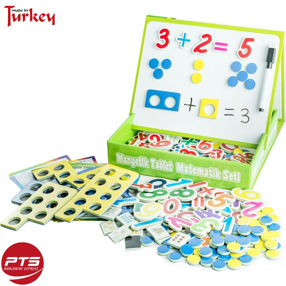 Montessori Magnetic Tablet Math Colorful Number Game Set Educational Magnetic Intelligence Toy Kids for Home Kindergarten School