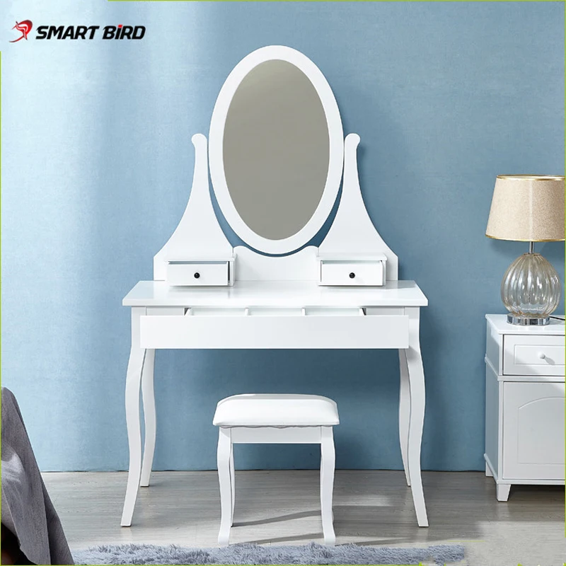 Печать Туалетный столик с зеркалом модный стол и табуретка Smart Bird OMI 300|Комоды| |