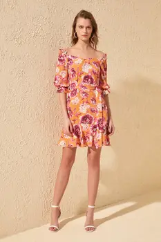 

Trendyol Belted Floral Print Dress TWOSS20EL2241