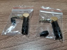 Chapado en oro estéreo con Clip 3,5mm 3 polos 4 Reparación de postes de auriculares Cable con enchufe de clavija de enchufe de Audio Jack conector de soldadura
