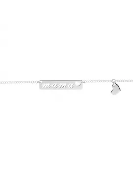 

Silver necklace with sheet "mama"