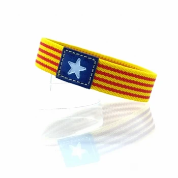 

Flag of Catalonia on men's elastic and comfortable bracelet, gift bracelet.