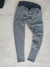 Polyester Leggings Normov Seamless Patchwork-Print Elastic Push-Up Ankle-Length High-Waist