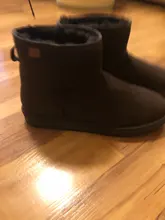 Shoes Waterproof Snow-Boots INOE Black Classic Sheepskin Fur Winter for Wholesales Lined