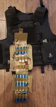 Bolsa de carcasa de munición táctica, 25 balas, calibre 12, riñonera Molle, soporte para pistola de tiro, Cartucho para Rifle, accesorios de caza
