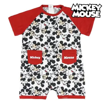 

Baby's Short-sleeved Romper Suit Mickey Mouse Red White