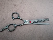 Tijeras profesionales para peluquería, color negro, 6,0 pulgadas, corte grande, Japón, 440C