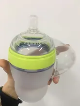 Biberones de silicona para bebé, Verde Botella/rosa, 5 oz y 8 oz, 2 paquetes, sin BPA