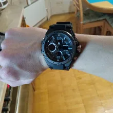 SANAD-reloj deportivo de lujo para hombre, cronógrafo de cuarzo, resistente al agua hasta 5atm, Shock, masculino, 6008