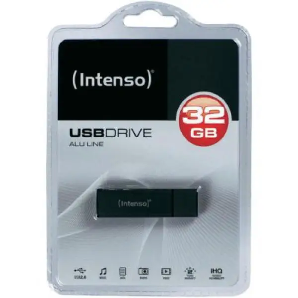 Флешка INTENSO Alu Line 3521481 USB 2,0 32GB Black