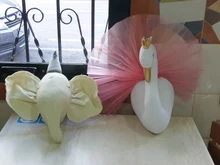 Cabeza de cisne 3D para decoración de habitación de niños, decoración colgante de pared para habitación de niños, guardería, casa de juego de instalación suave