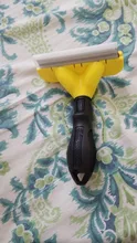 Peine de acero inoxidable para perros y mascotas, cepillo para quitar el pelo, herramienta de aseo para gatos, mango suave, accesorios para productos para mascotas #2