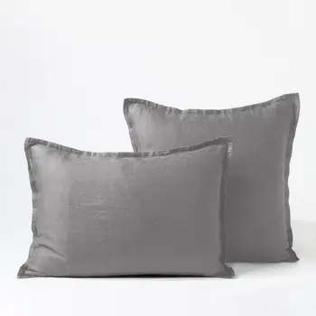 

Pillow case linen gray steel
