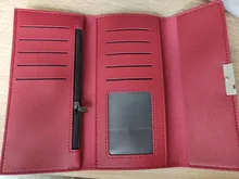 Cartera Coreana de 3 pliegues para mujer, cartera con hebilla de cuero Pu, bolso de mano largo multifunción, tarjetero