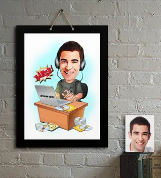 

Personalized Mr Gamer Cartoon Wooden Table-1