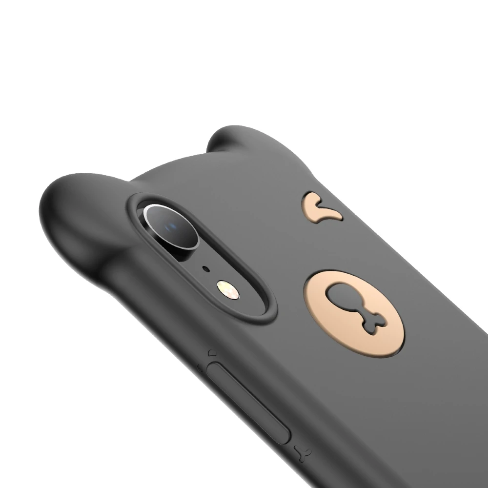 Чехол Baseus Bear Silicone Case For iP XR 6.1inch WIAPIPH61-BE01(Черный