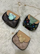 Disney-bolso de hombro decorativo para chica, Cartera de lujo, bonito monedero, Mickey, 2021