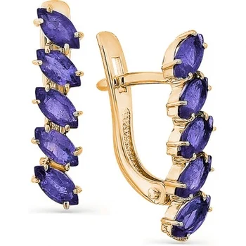 

Master brilliant earrings with 10 sapphires in red gold